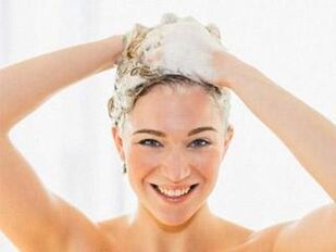 Washing the hair